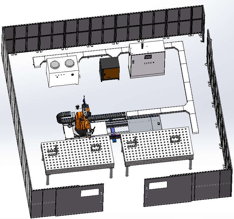 Bras robotique 3D traitant la soudeuse automatique de laser de 4000 watts