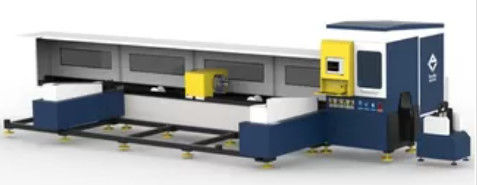 Trois met la découpeuse en phase de laser de la fibre 2kw de 6000mm