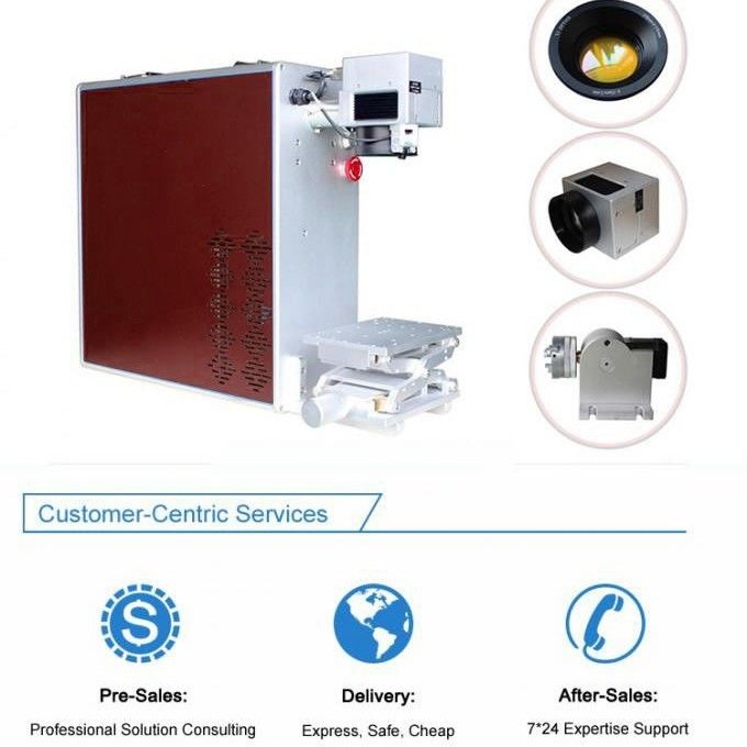 Machine portative d'inscription de laser de la fibre 20w de FDA 0.01mm